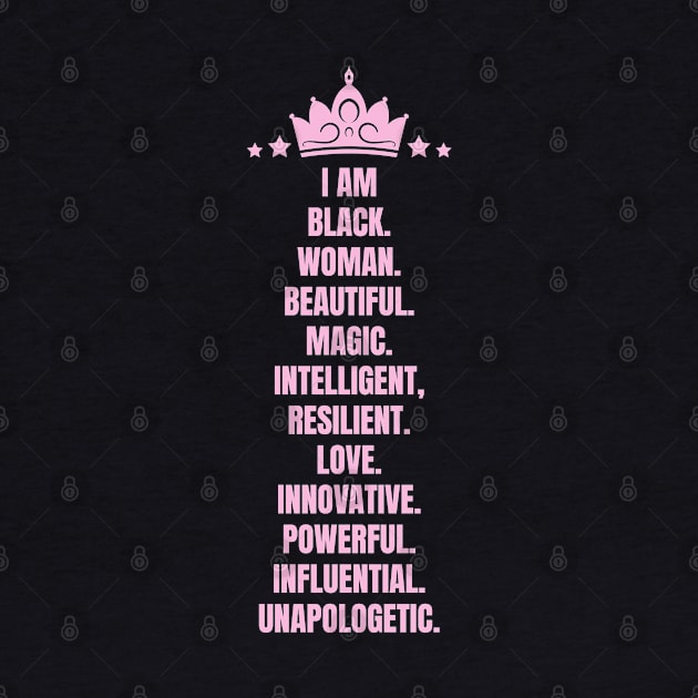 I Am A Powerful Black Woman | African American | Black Queen by UrbanLifeApparel